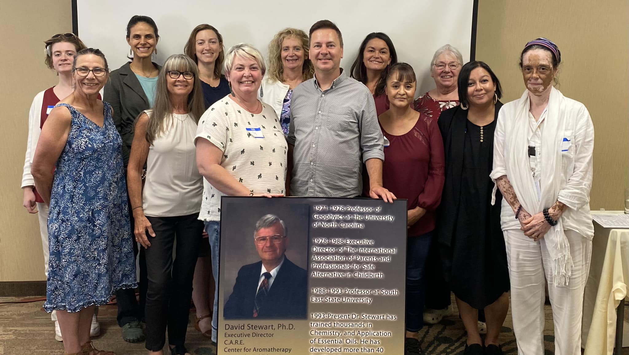 Participants in CARE’s annual Advanced Bible Oils class in July with instructor Anthony Stewart, FCCI
